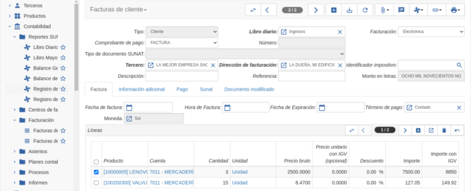 Tryton ERP - Facturación Electrónica